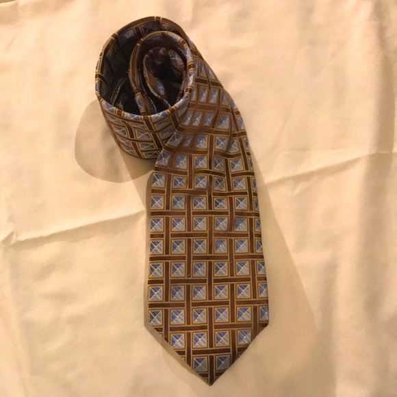 Roberto Villini Couture Windowpane SILK TIE - Picture 8 of 12